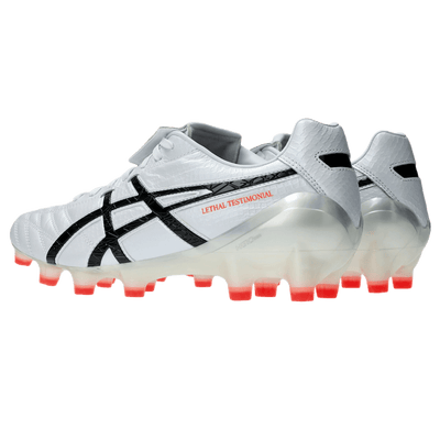 Asics Lethal Testimonial 4 IT FG Senior Football Boots - White/Flash Coral