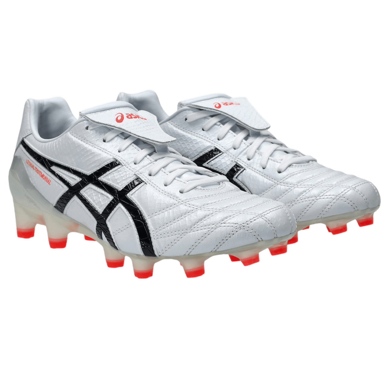 Asics Lethal Testimonial 4 IT FG Senior Football Boots - White/Flash Coral