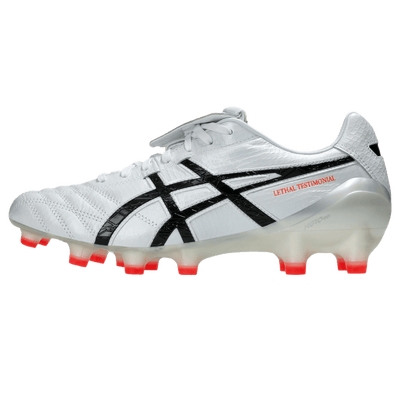 Asics Lethal Testimonial 4 IT FG Senior Football Boots - White/Flash Coral