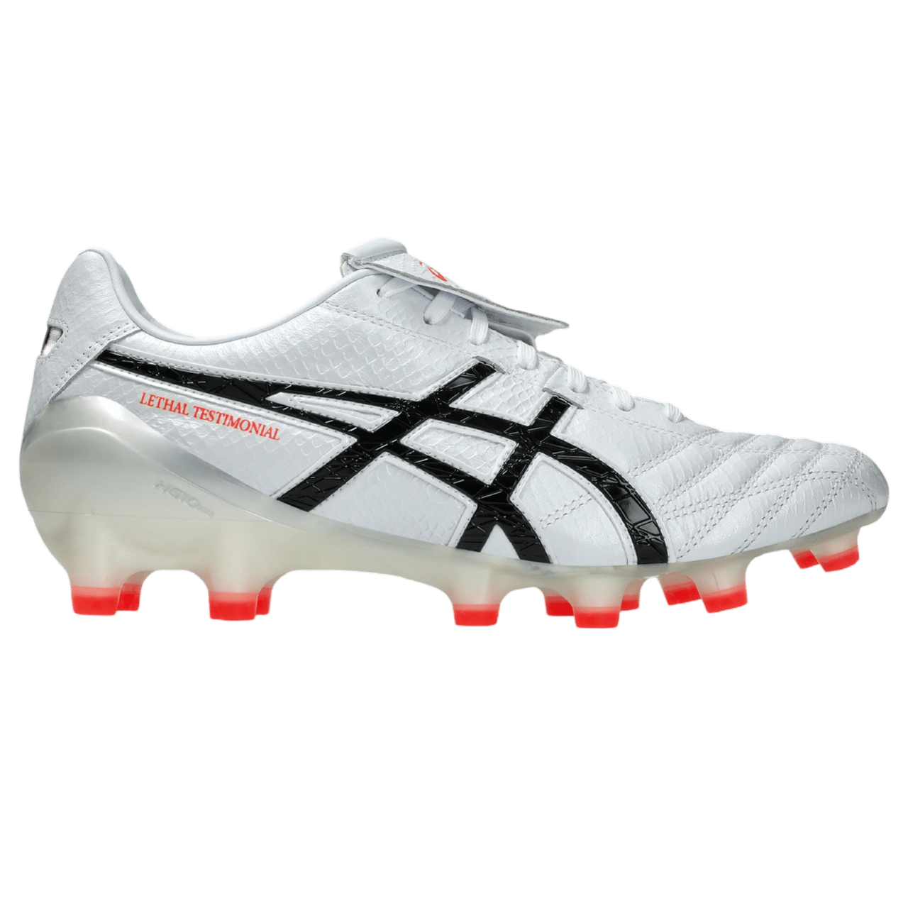 Asics Lethal Testimonial 4 IT FG Senior Football Boots - White/Flash Coral