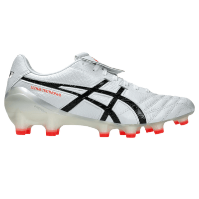 Asics Lethal Testimonial 4 IT FG Senior Football Boots - White/Flash Coral