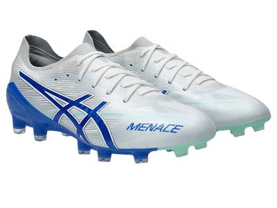 Asics Menace 5 FG Senior Football Boots - White/Illusion Blue