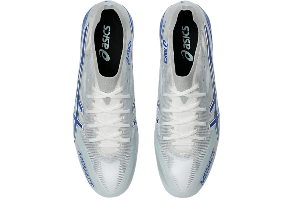 Asics Menace 5 FG Senior Football Boots - White/Illusion Blue