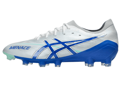 Asics Menace 5 FG Senior Football Boots - White/Illusion Blue