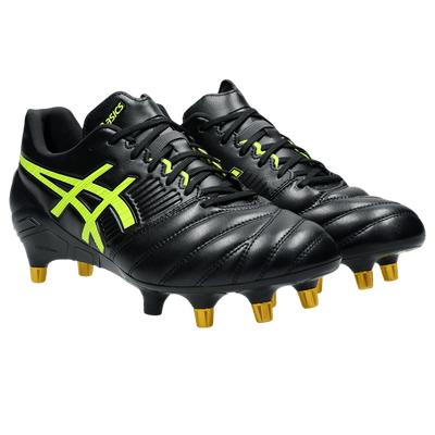 Asics Lethal Relentless SG Senior Rugby Boots - Black/Safety Yellow