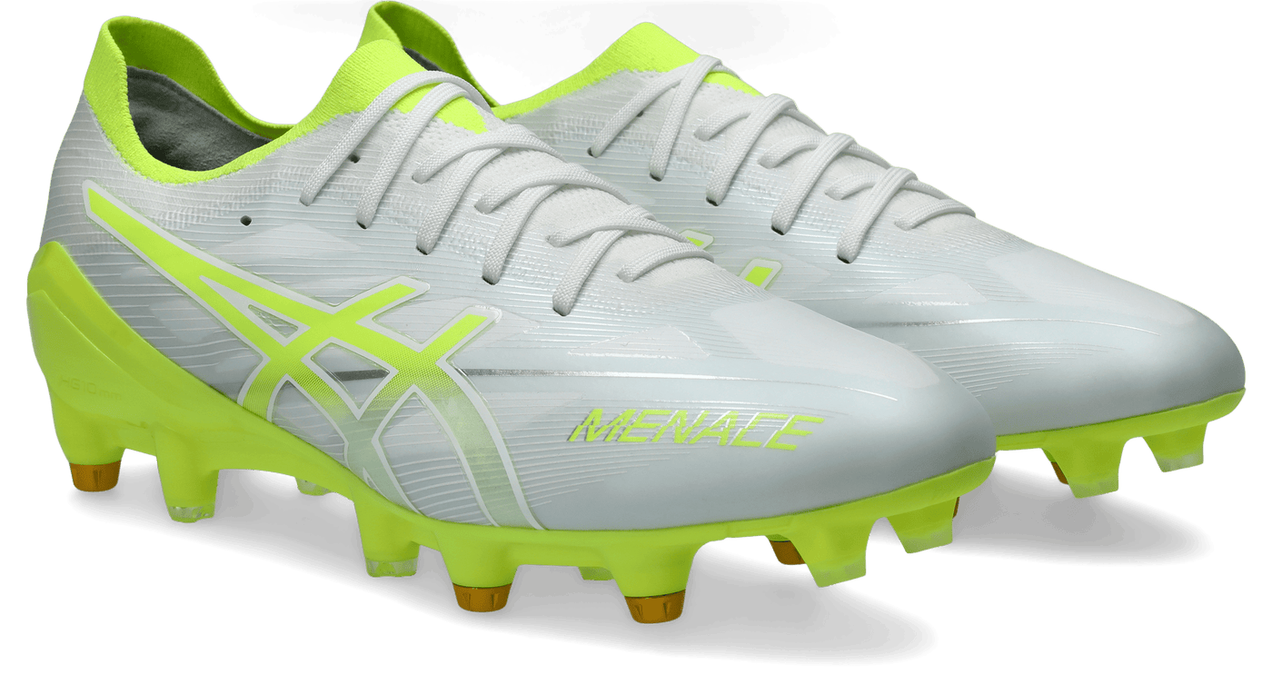 Asics Menace 5 Hybrid FG Senior Football Boots - White/Safety