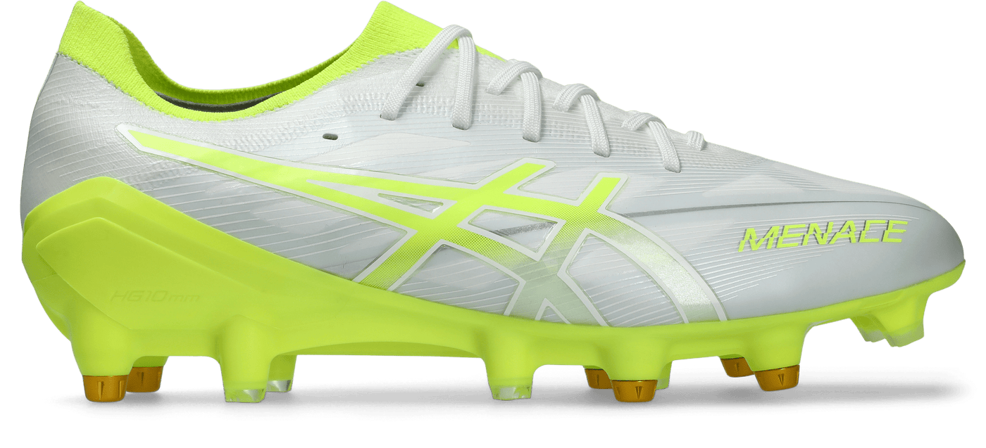 Asics Menace 5 Hybrid FG Senior Football Boots - White/Safety Asics Menace 5 Hybrid FG Senior Football Boots - White/Safety