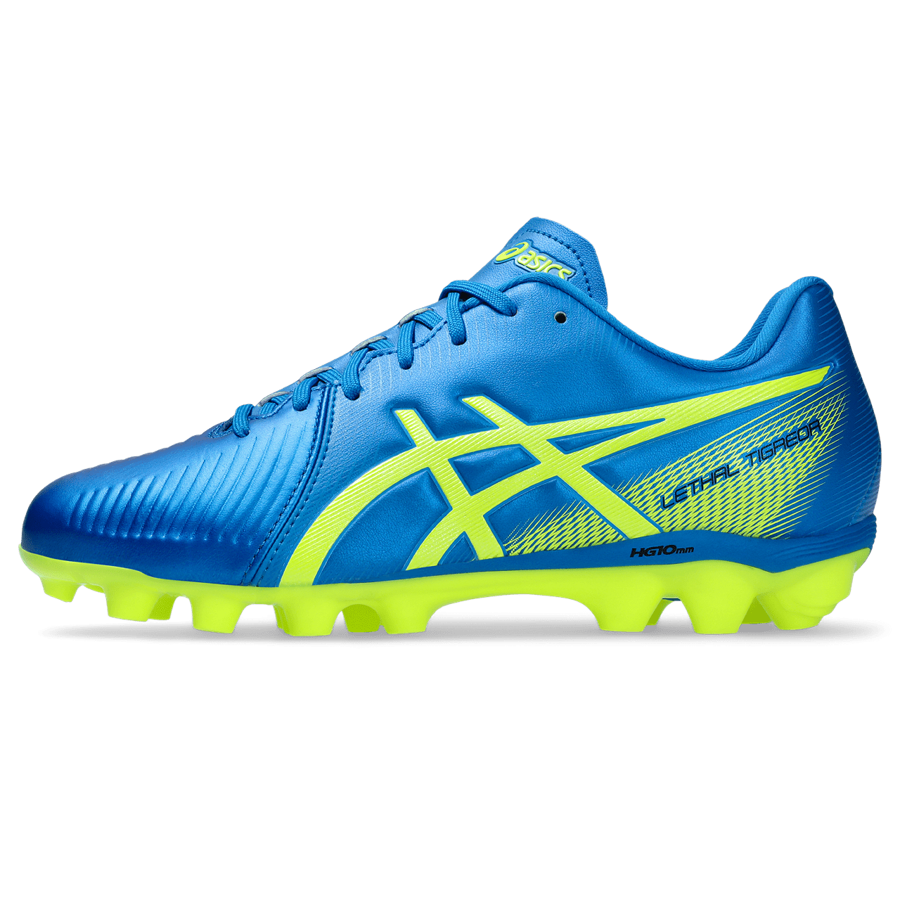 Asics Lethal Tigreor IT 3 FG Junior Football Boot BLUE/SAFTETY YELLOW