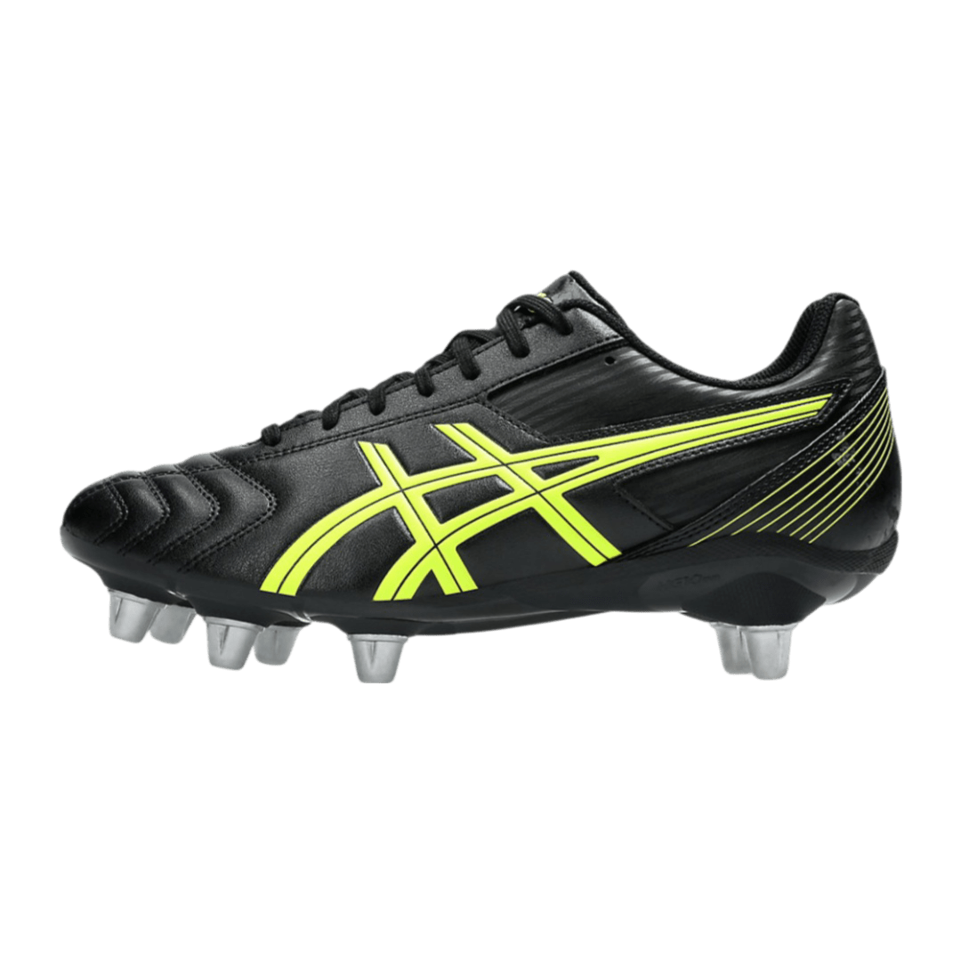 Asics Lethal Tackle SG Senior Rugby Boots - Black/Safety Yellow