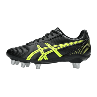 Asics Lethal Tackle SG Senior Rugby Boots - Black/Safety Yellow