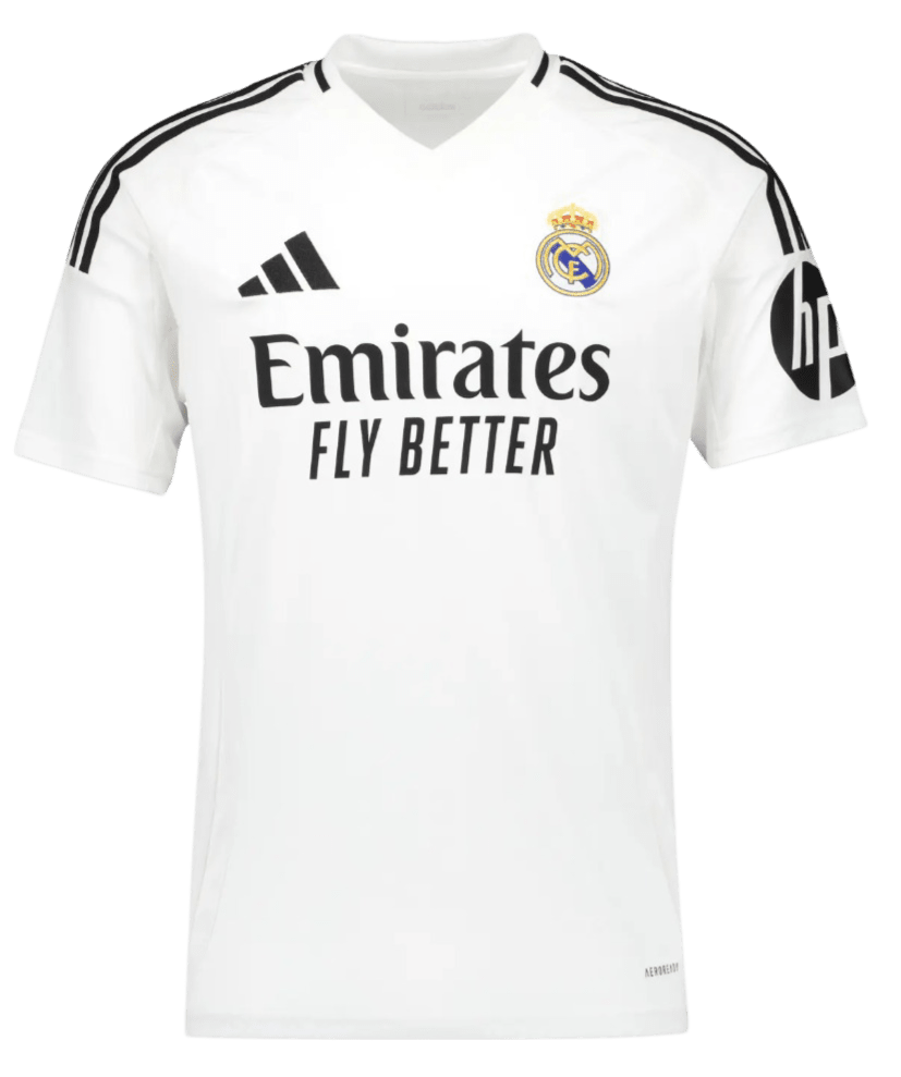 Kylian Mbappe 9 Real Madrid Adults Home Jersey 2024 25 La Liga or Champions League Badge