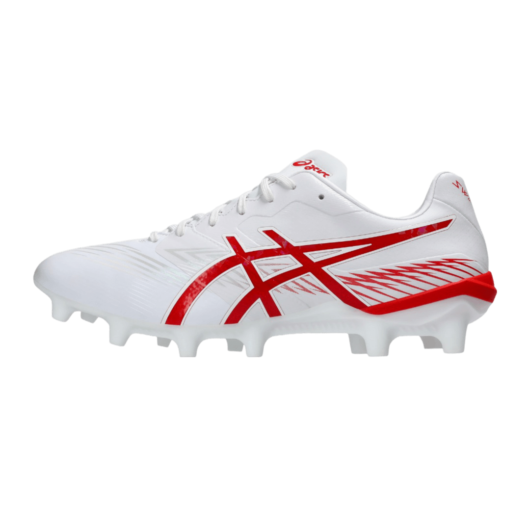 Asics Swift Strike FG Senior Football Boots - White/Fiery Red