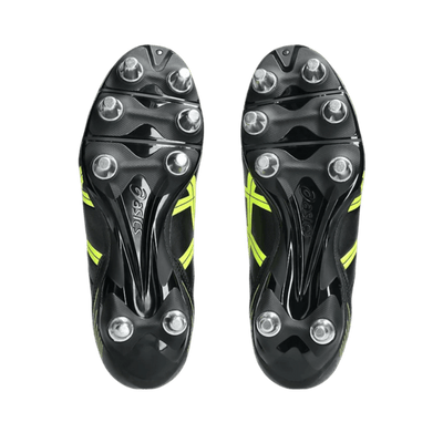 Asics Lethal Tackle SG Senior Rugby Boots - Black/Safety Yellow