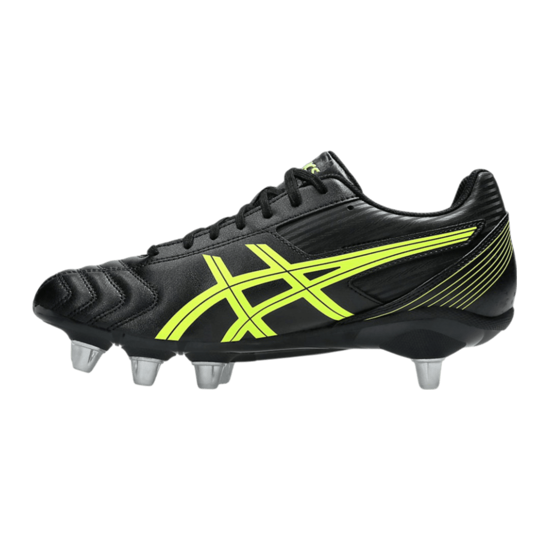 Asics Lethal Tackle SG Senior Rugby Boots - Black/Safety Yellow