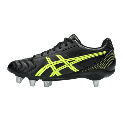 Asics Lethal Tackle SG Senior Rugby Boots - Black/Safety Yellow