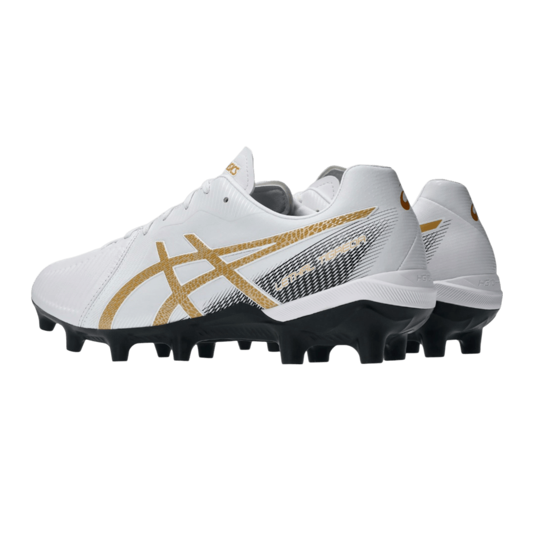 Asics Lethal Tigreor 4 IT FG Senior Football Boots - White/Pure Gold