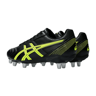 Asics Lethal Tackle SG Senior Rugby Boots - Black/Safety Yellow