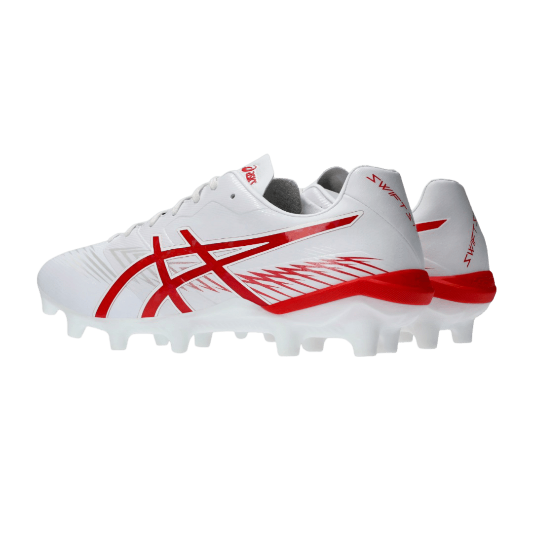 Asics Swift Strike FG Senior Football Boots - White/Fiery Red