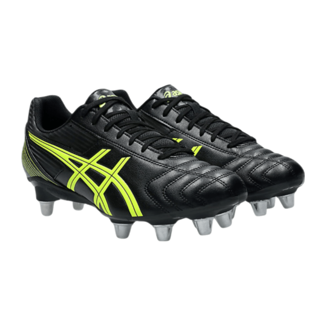 Asics Lethal Tackle SG Senior Rugby Boots - Black/Safety Yellow