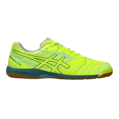 Asics Destaque K FF Senior Indoor Football Boots - Safety Yellow/Atlantis Blue