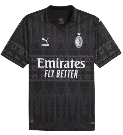 AC Milan x PLEASURES Adults Replica Jersey Black