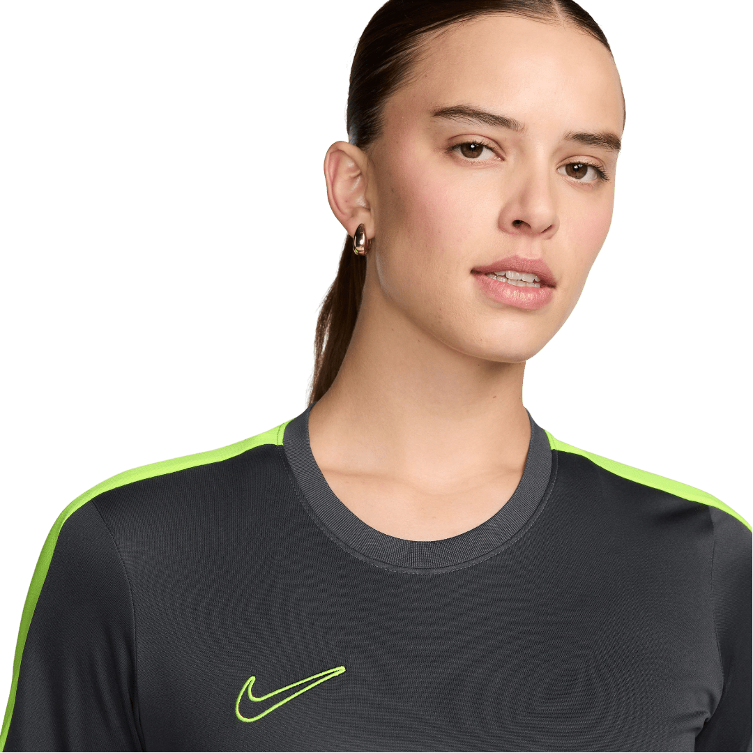 Nike Academy Dri-FIT Women's Short-Sleeve Football Top - Grey/Yellow