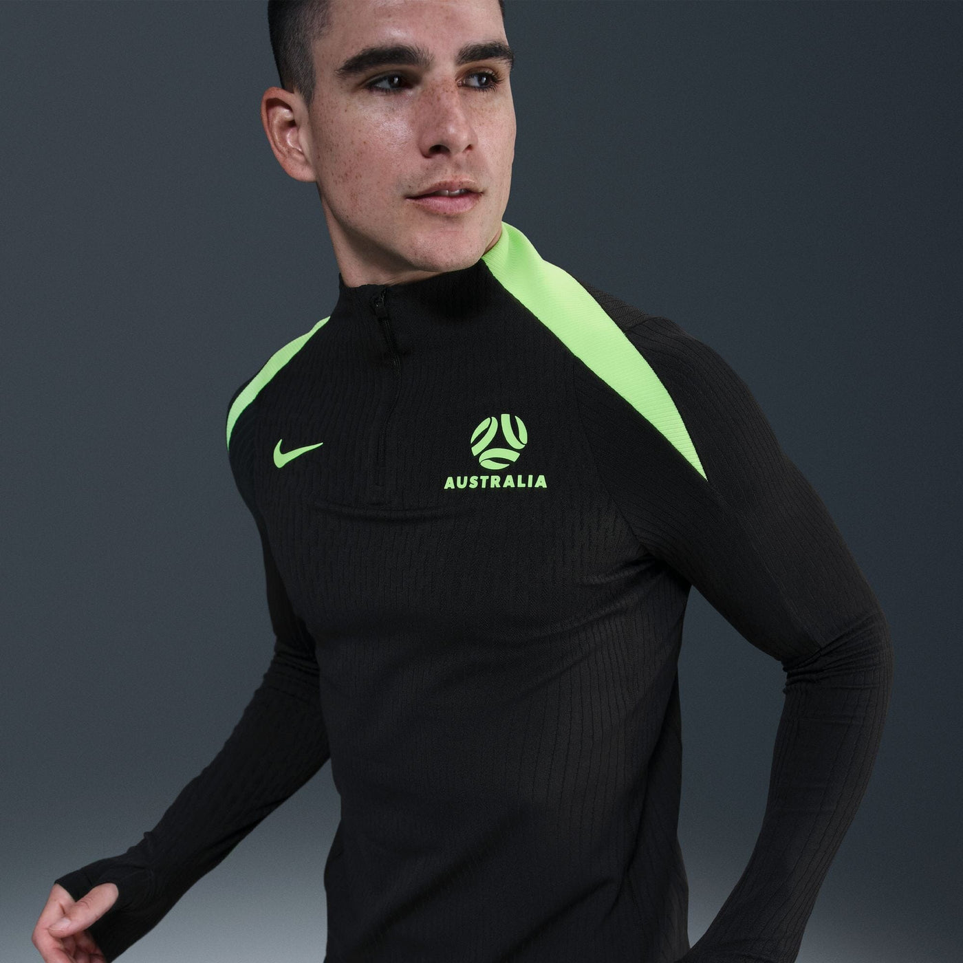 Australia National Adults Dri-Fit ADV Strikelite Drill Top 2025