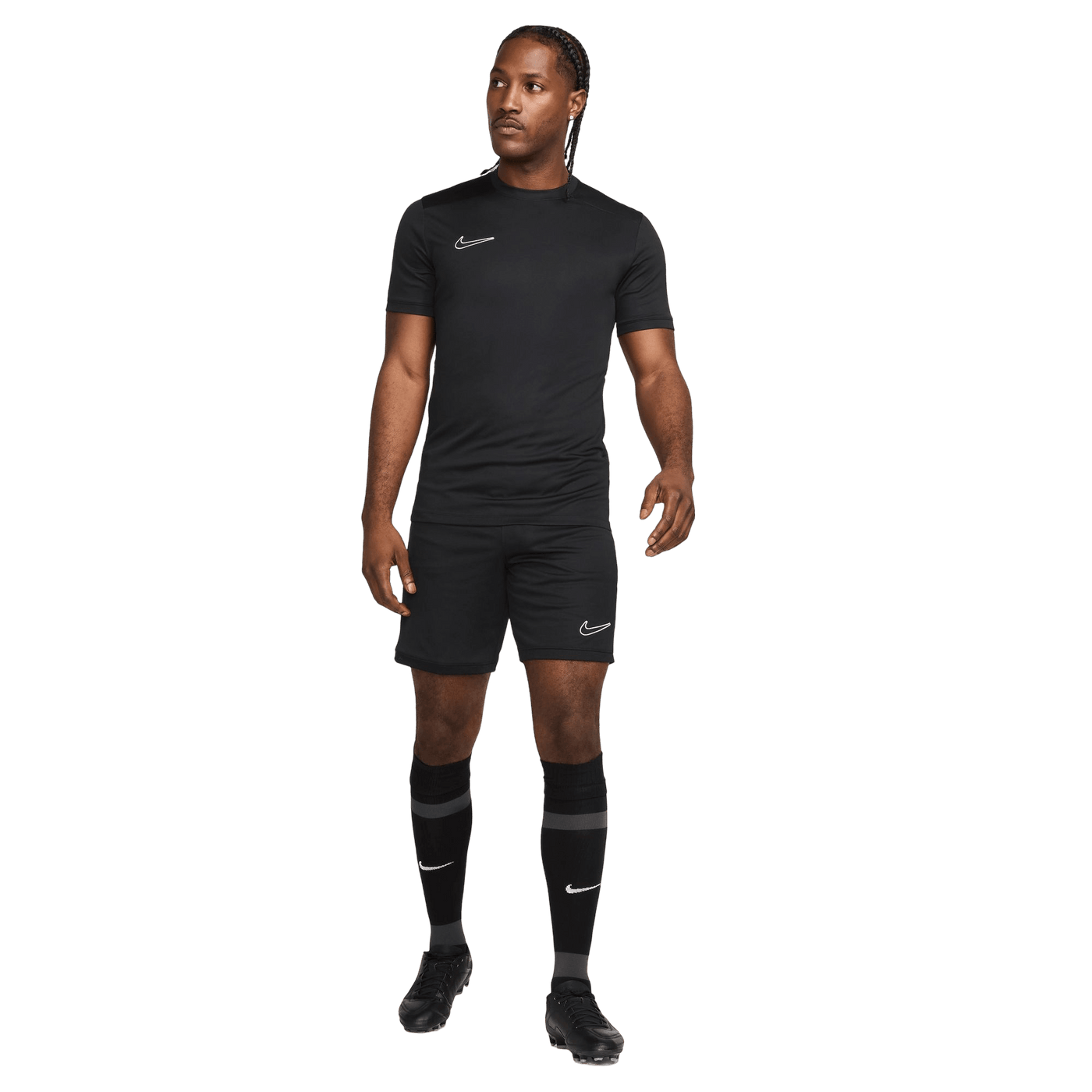 Nike Dri-Fit Academy Adults SS Football Top - Black/White