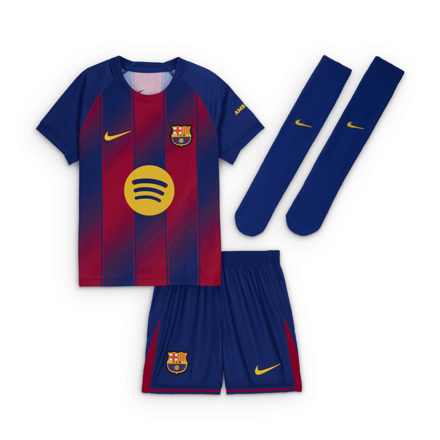 Barcelona FC Little Kids Home 3 Piece Kit 2025/26