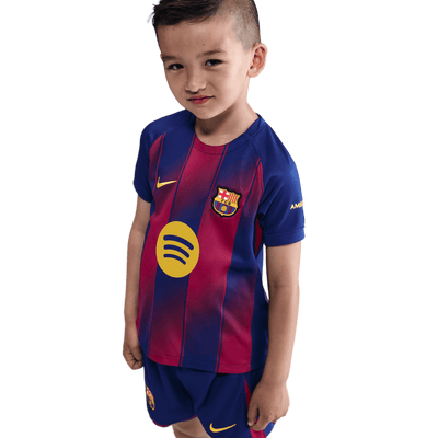 Barcelona FC Little Kids Home 3 Piece Kit 2025/26