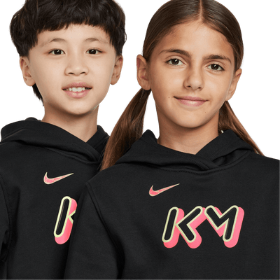 Nike Kylian Mbappe Club Fleece Kids Football Hoodie - Black/Pink