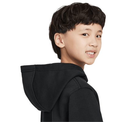 Nike Kylian Mbappe Club Fleece Kids Football Hoodie - Black/Pink