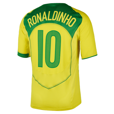 Brazil 2004 National Adults Jersey - Total 90 Ronaldinho Reissue