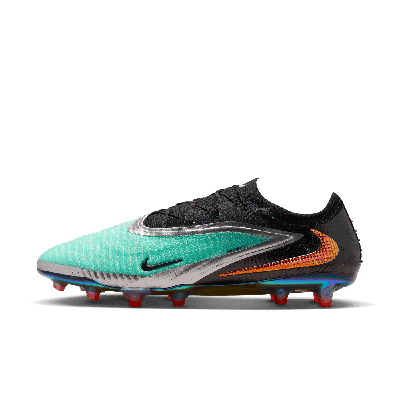 Nike Phantom 6 Low Elite AG Senior Football Boots - Chrome/Black