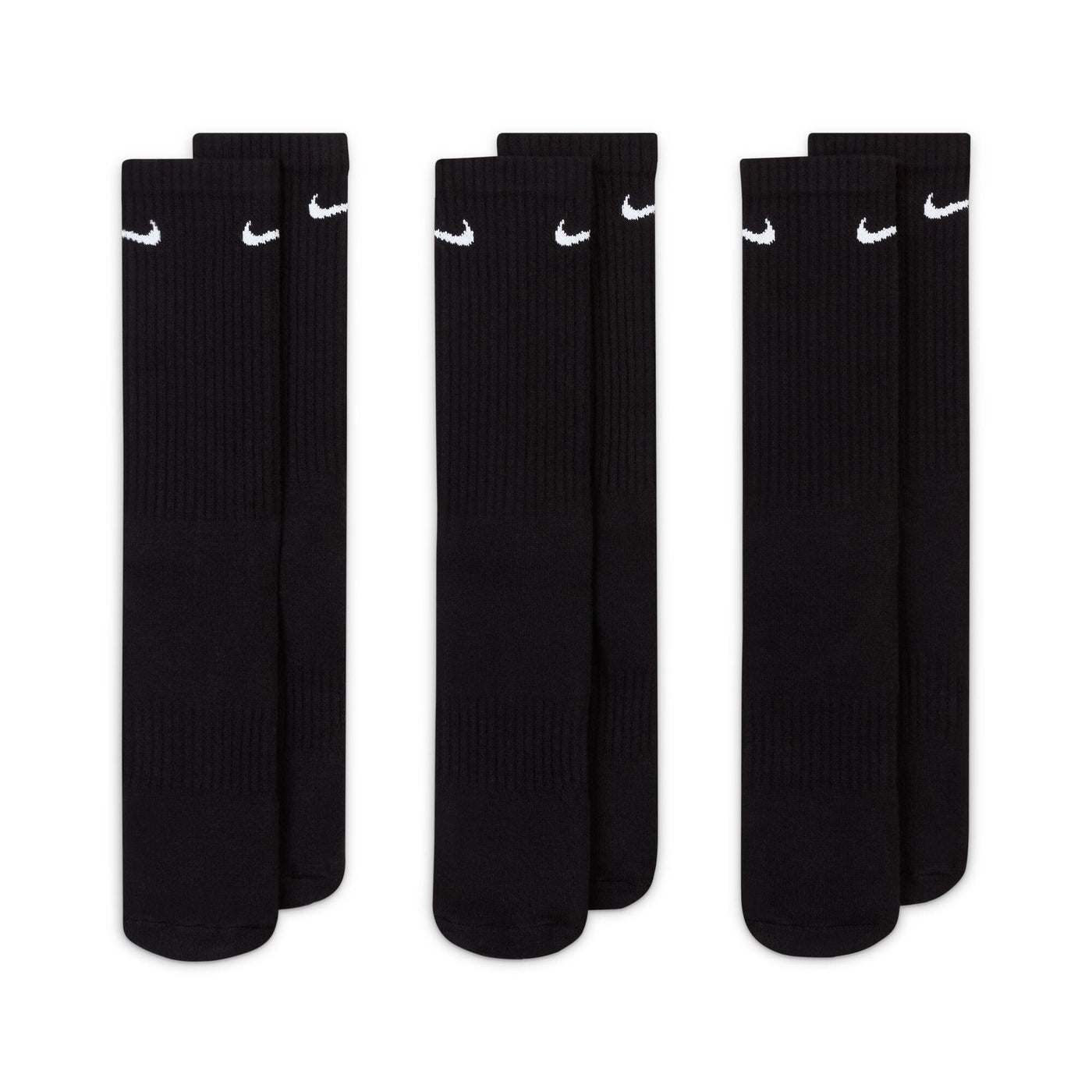 Nike Everyday Cushioned Training Crew Socks 3 Pack - Black