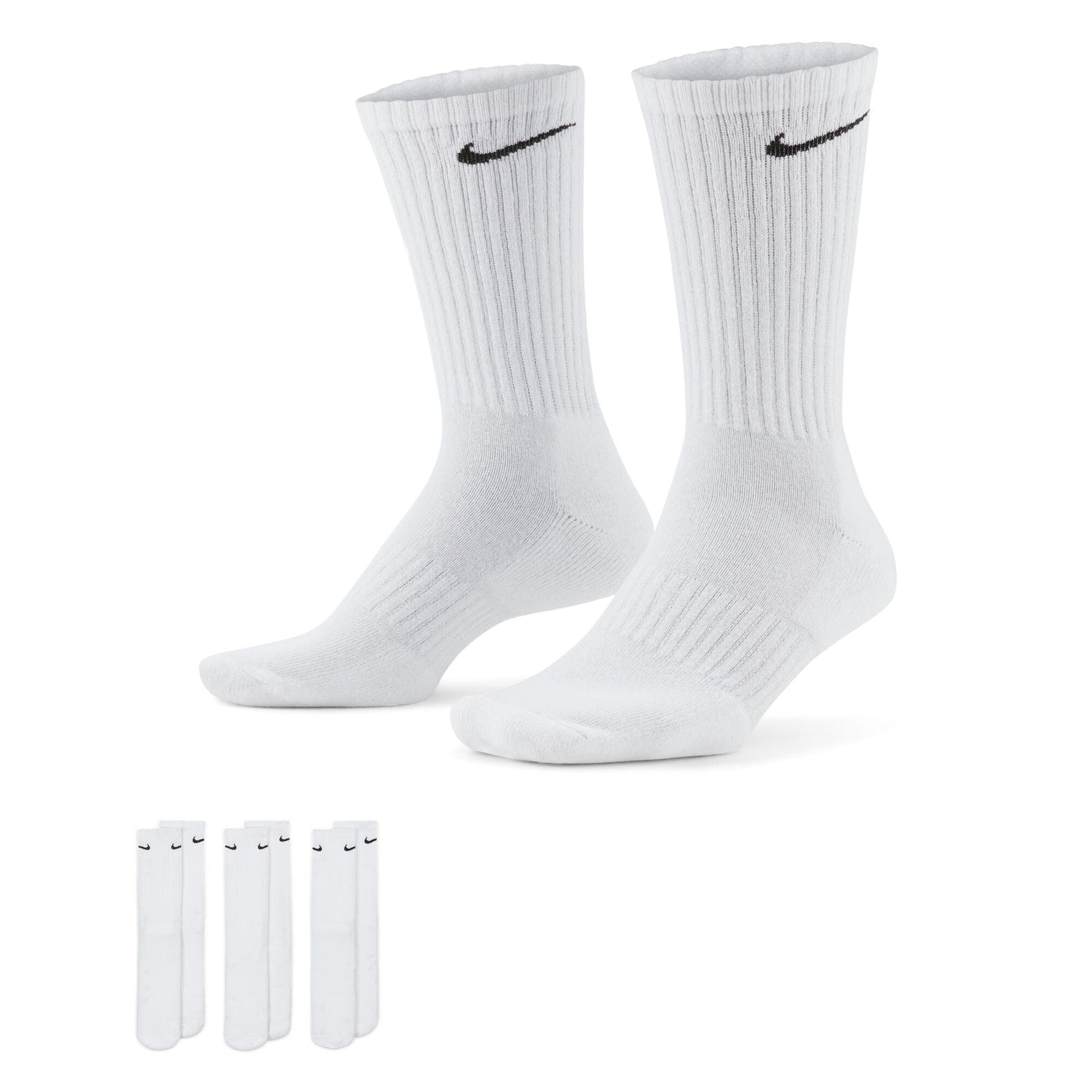 Nike Everyday Cushioned Training Crew Socks 3 Pack - White