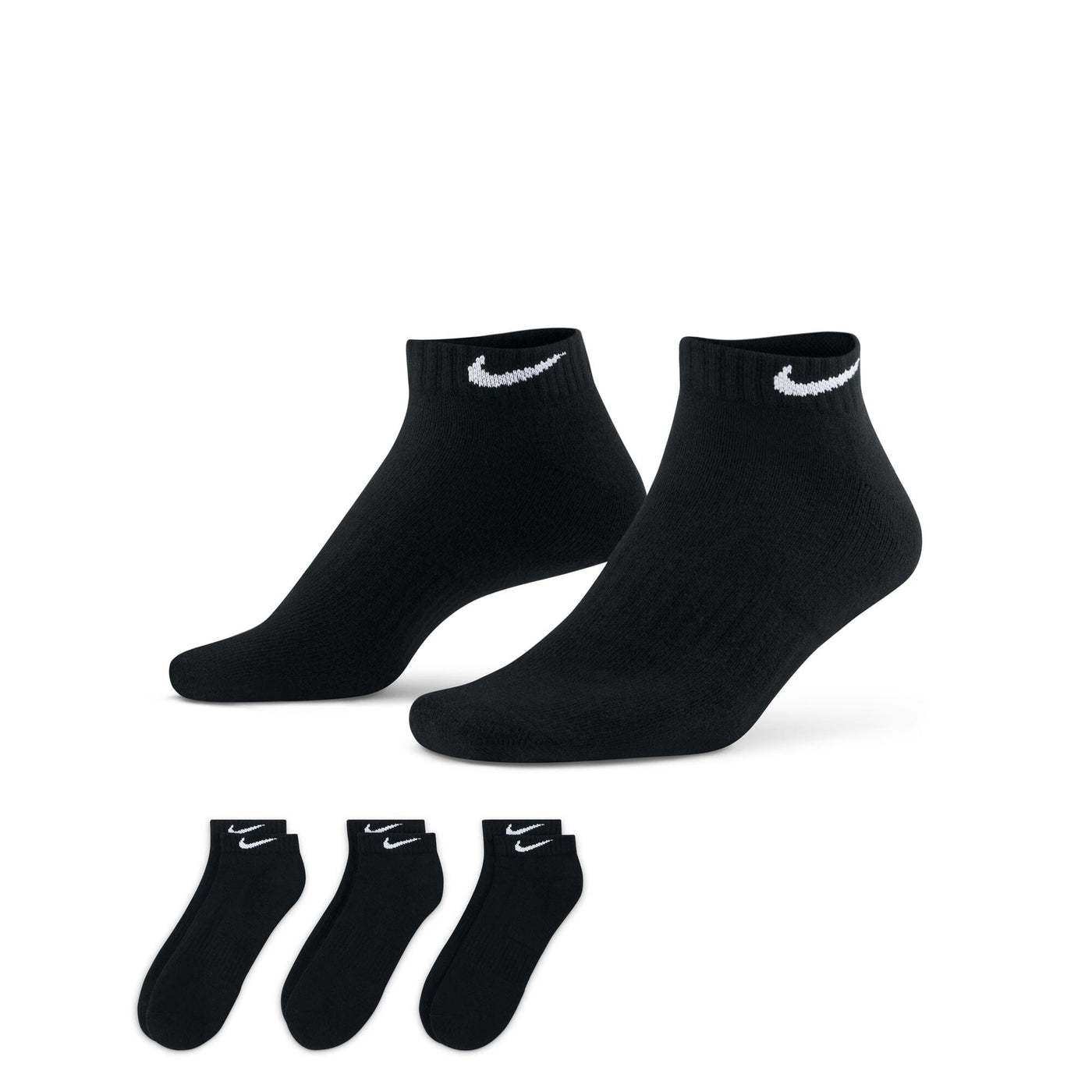 Nike Everyday Cushioned Training Low Socks 3 Pack - Black