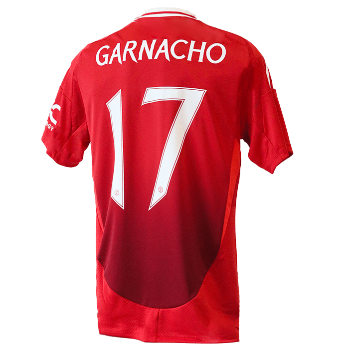 GARNACHO #17 Manchester United FC Adults Home Jersey 2024/25 - Manchester United Font