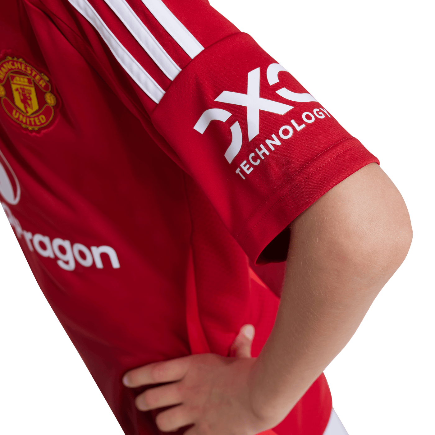 GARNACHO #17 Manchester United FC Kids Home Jersey 2024/25 - Manchester United Font