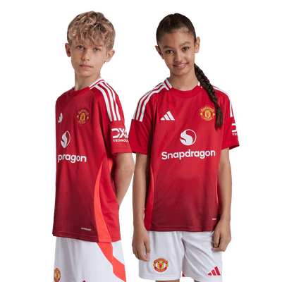 GARNACHO #17 Manchester United FC Kids Home Jersey 2024/25 - Manchester United Font