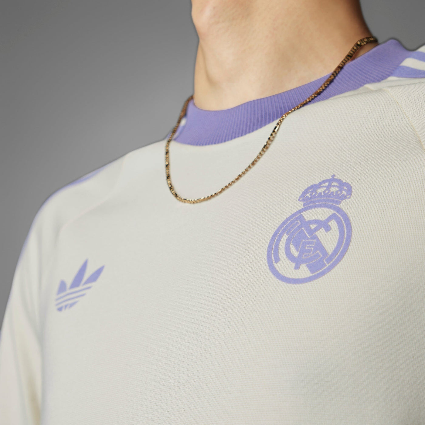 adidas Real Madrid OG 3 Stripe Adults Tee - White