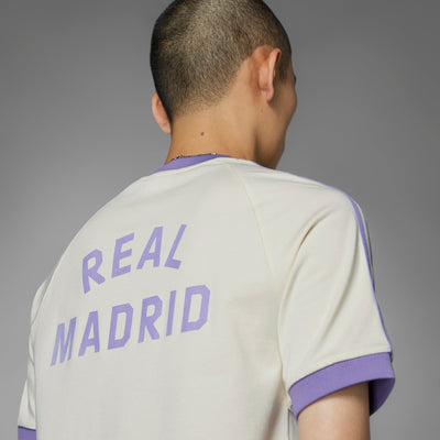 adidas Real Madrid OG 3 Stripe Adults Tee - White