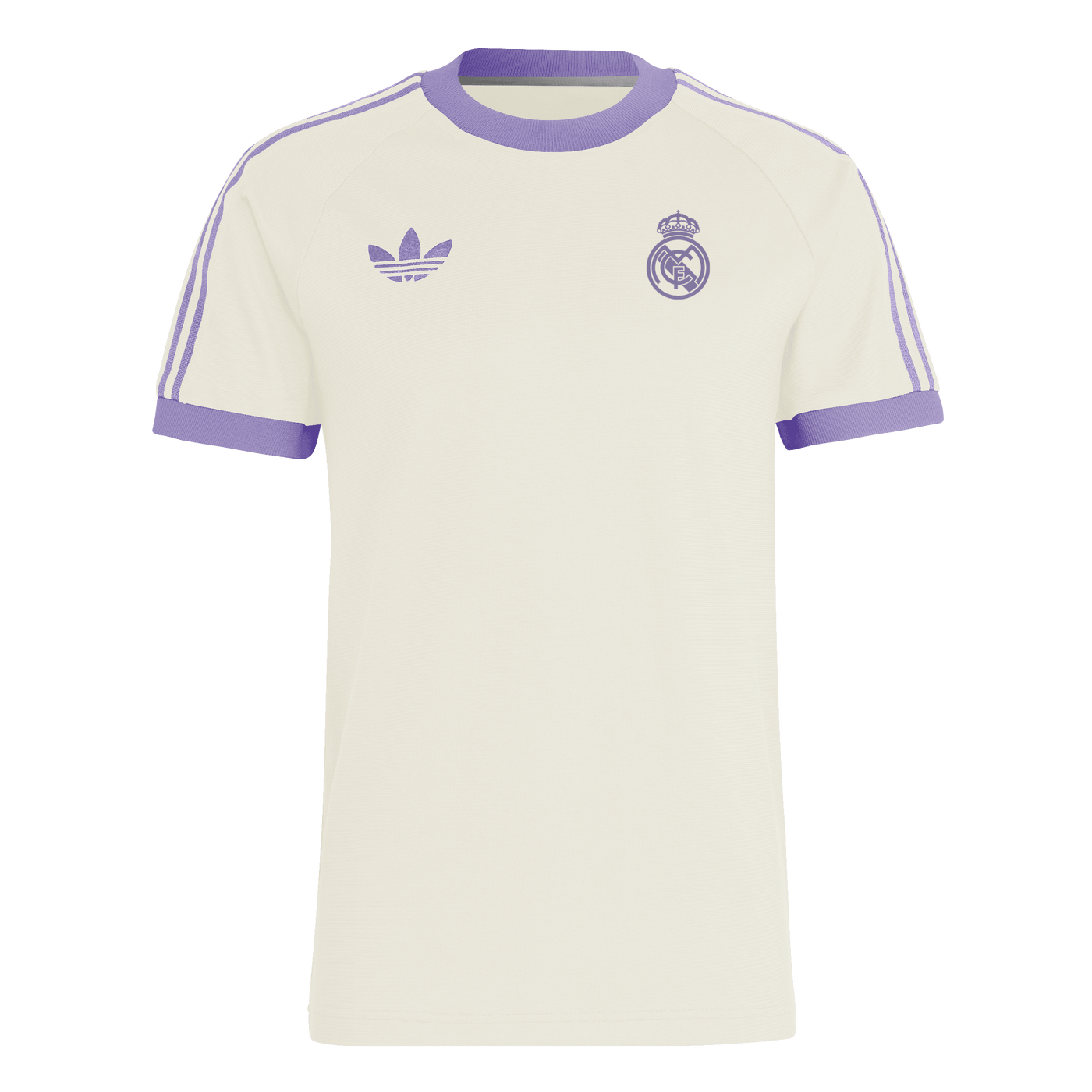 adidas Real Madrid OG 3 Stripe Adults Tee - White