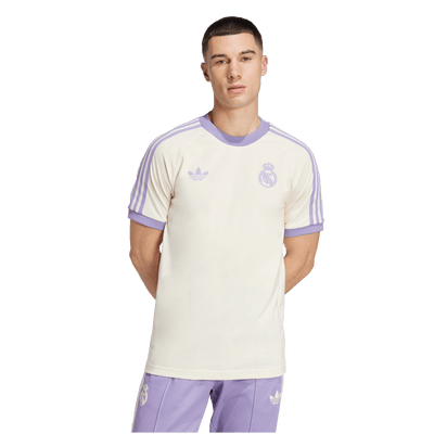 adidas Real Madrid OG 3 Stripe Adults Tee - White