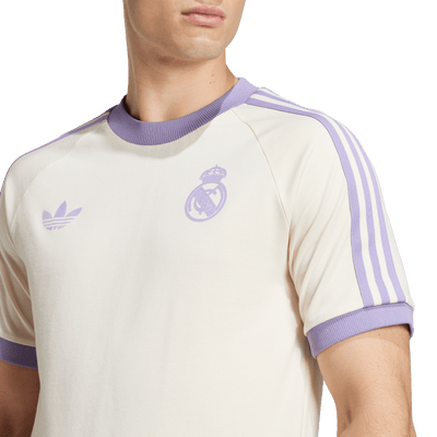 adidas Real Madrid OG 3 Stripe Adults Tee - White