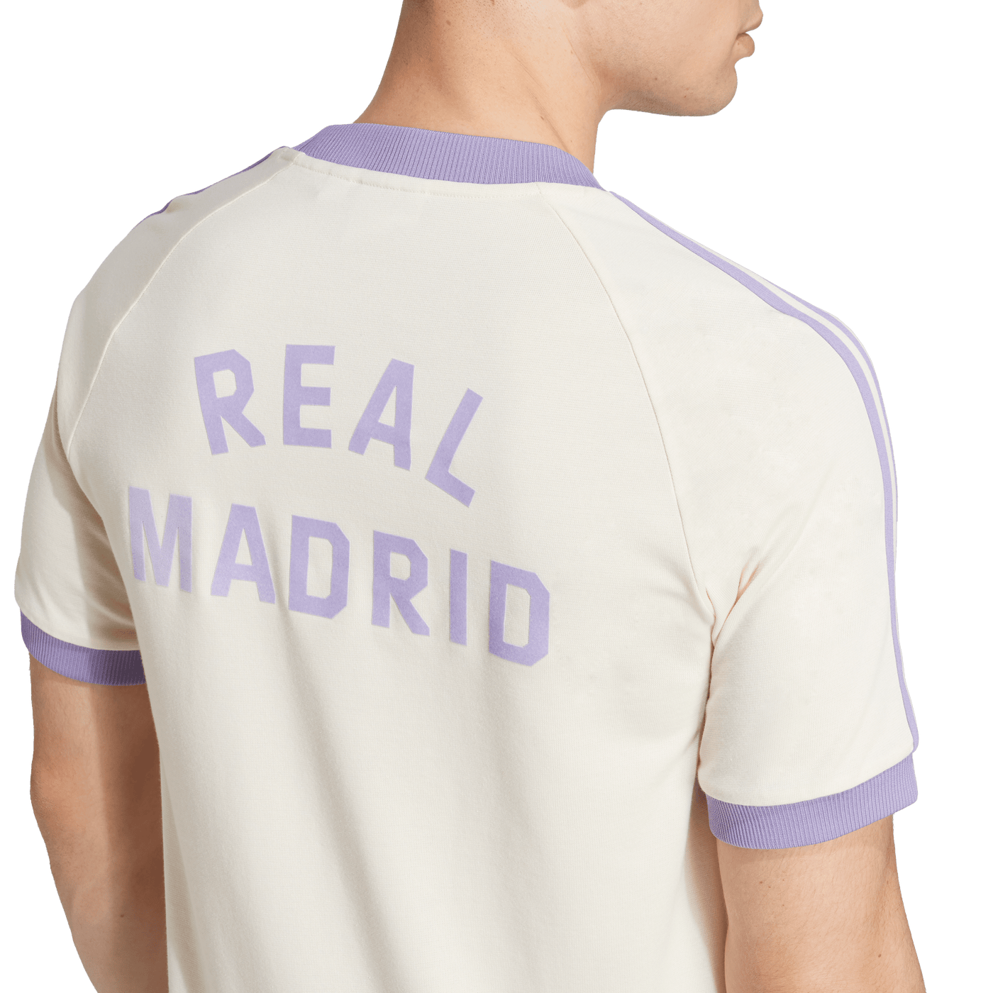 adidas Real Madrid OG 3 Stripe Adults Tee - White