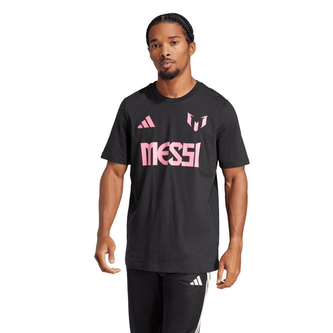 新品未使用adidas MESSI L スリムフィット 黒 シャツ アディダス adidas メンズ フィットネス 長袖Tシャツ M TF CR LS