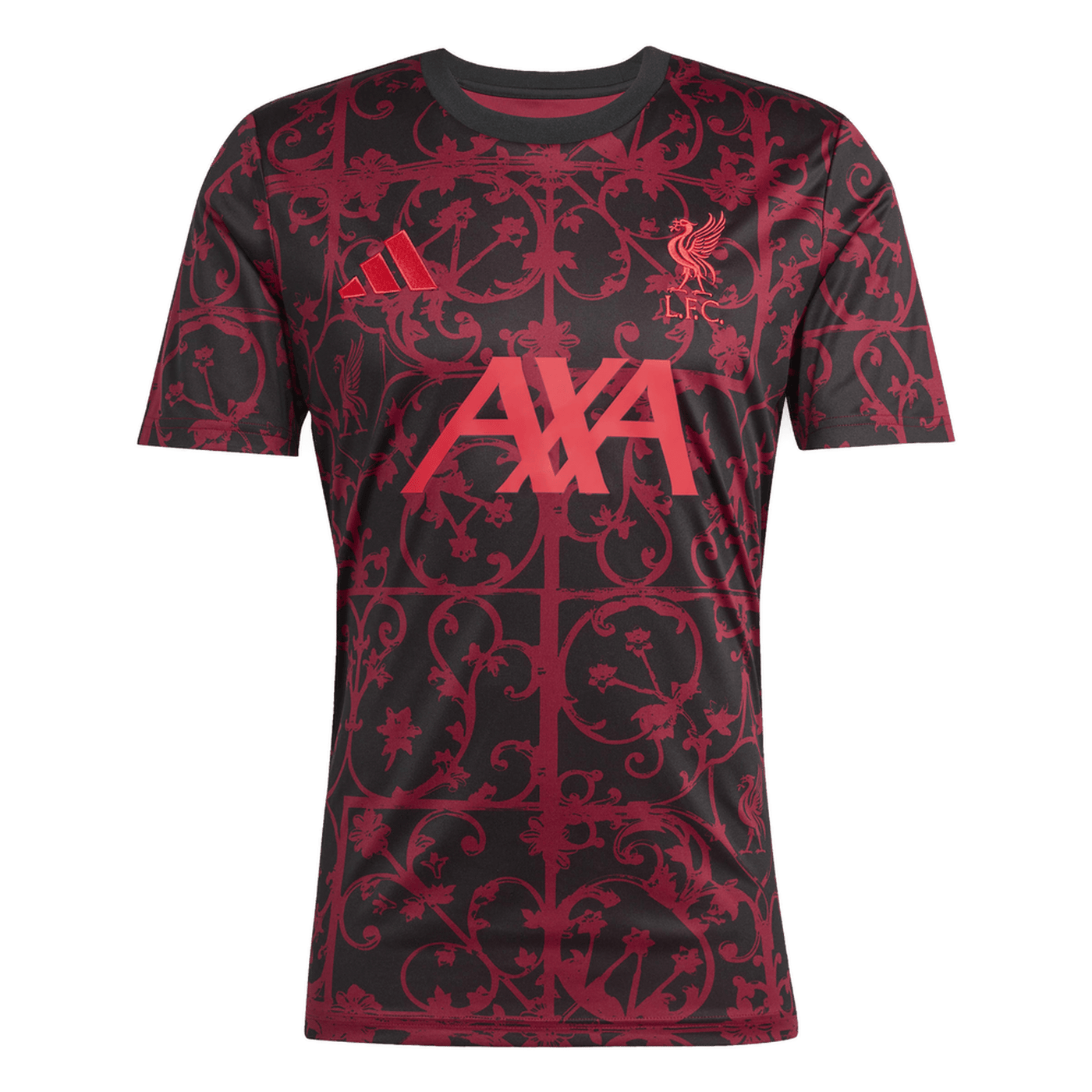 Liverpool FC Adults Pre Match Jersey 2025/26 - Black/Ruby