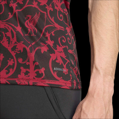 Liverpool FC Adults Pre Match Jersey 2025/26 - Black/Ruby