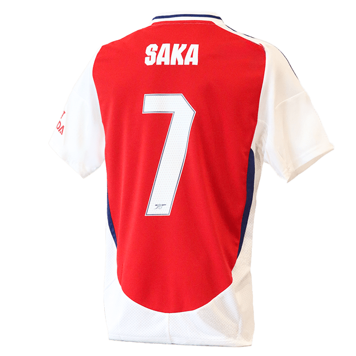 SAKA #7 Arsenal FC Adults Home Jersey 2024/25 - Arsenal Font